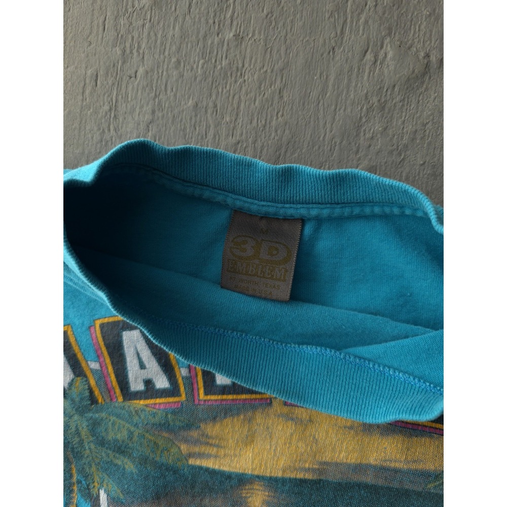 Vintage 1990s Harley-Davidson 3D Emblem Blue Single Stitch T-shirt Ontario M - Picture 6 of 12